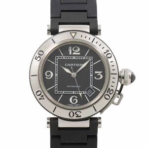 Cartier Pasha Black and Silver Timepiece